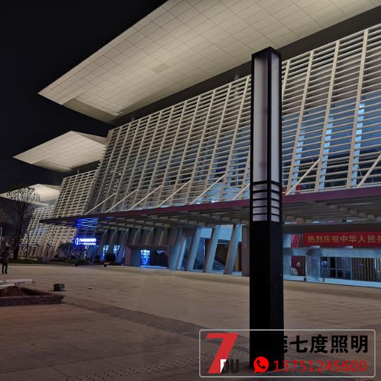 6米现代简约市政广场LED榴莲视频污版柱安装效果图